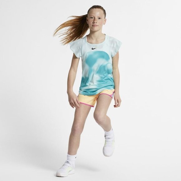 Nike Blue Instacool Short Sleeve Running Top - Picture 5 of 13